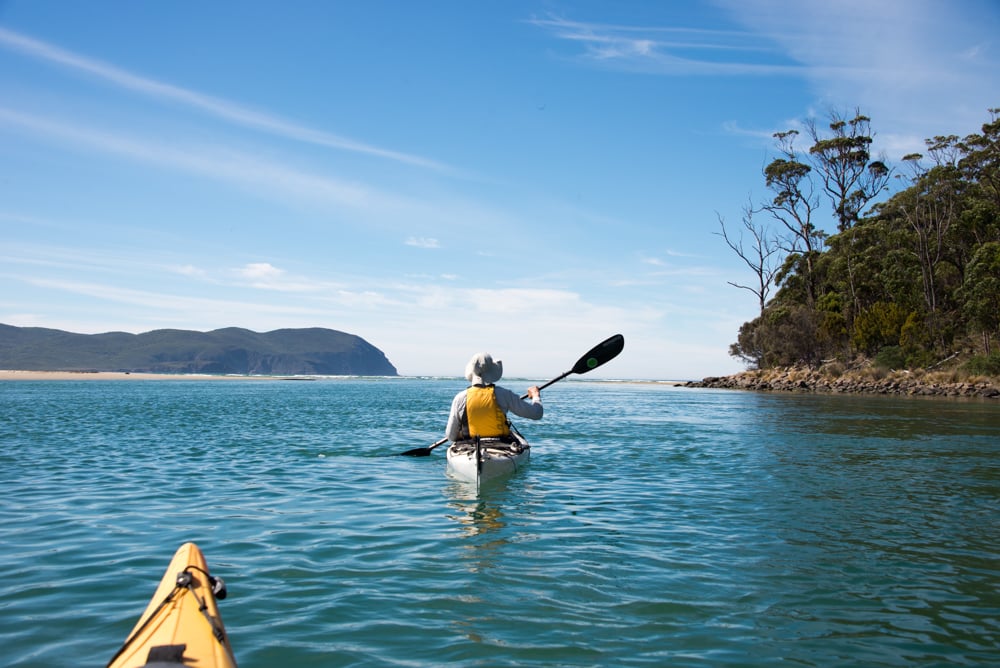 Kayaking at Bruny Island
